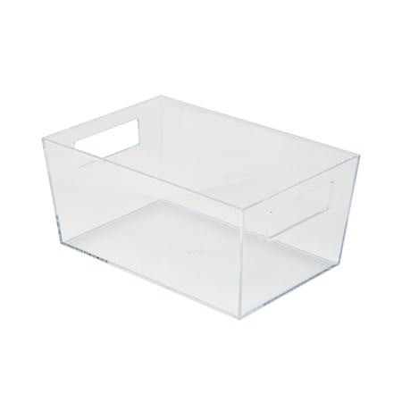 Simplify Storage Bin, Plastic, Super Clear, 11.5 in H, 5.25 in W, 11.5 in L 24026